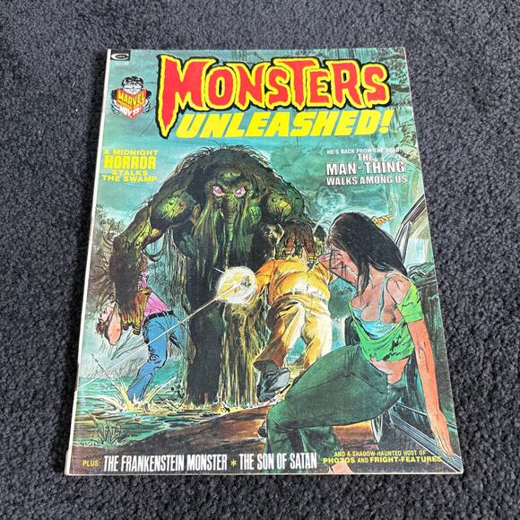 Monsters Unleashed! #3 November 1973 - Marvel Curtis Comics - Man-Thing Vintage - Picture 1 of 9